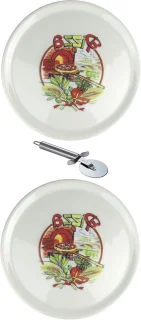 Porseleinen pizzaborden 2 stuks 31 cm
