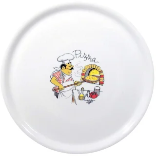 Porseleinen pizzaborden 28 cm - set van 6