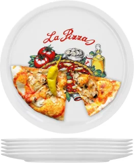 Porseleinen Pizzaborden Ø33 cm - Set van 6