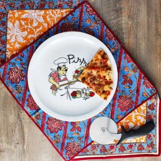 Porseleinen pizzaborden set 6-delig Ø30,5 cm