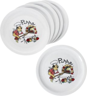 Porseleinen pizzaborden set 6-delig Ø30,5 cm review