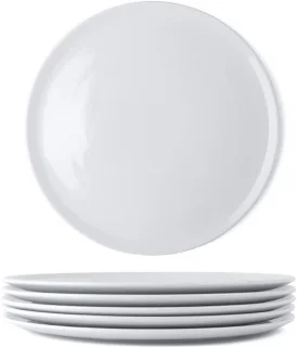 Porseleinen pizzaborden set 6 stuks 31,5 cm
