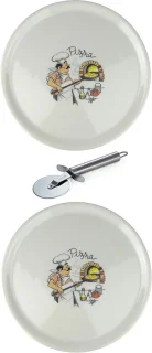 Porseleinen pizzabordset 2 stuks