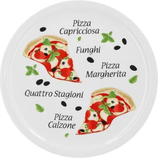 Porseleinen XL pizzaborden Ø 30,5 cm - set van 6