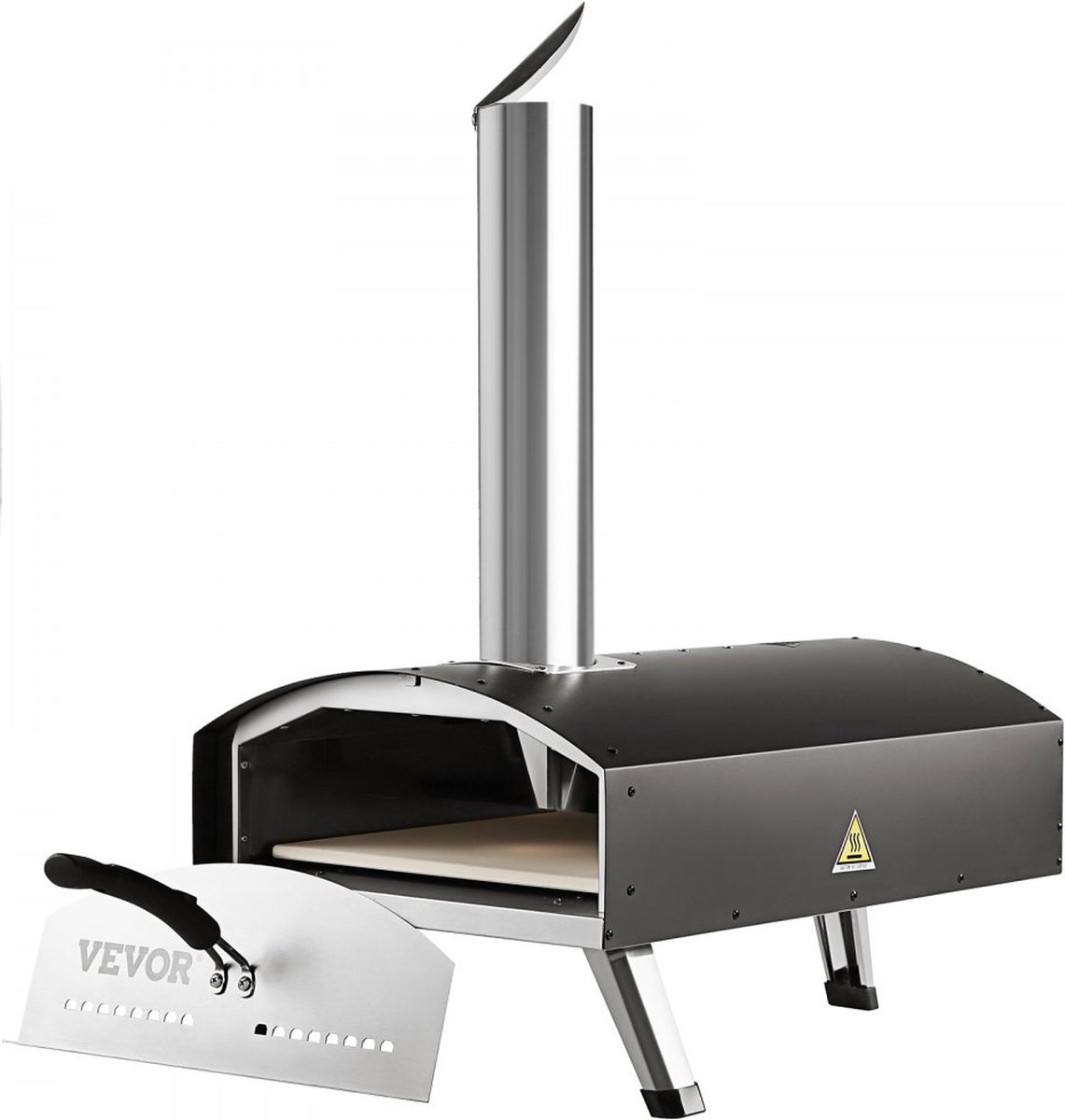 Premium RVS Outdoor Pizza Oven 304.8mm - Gas & Houtpellets