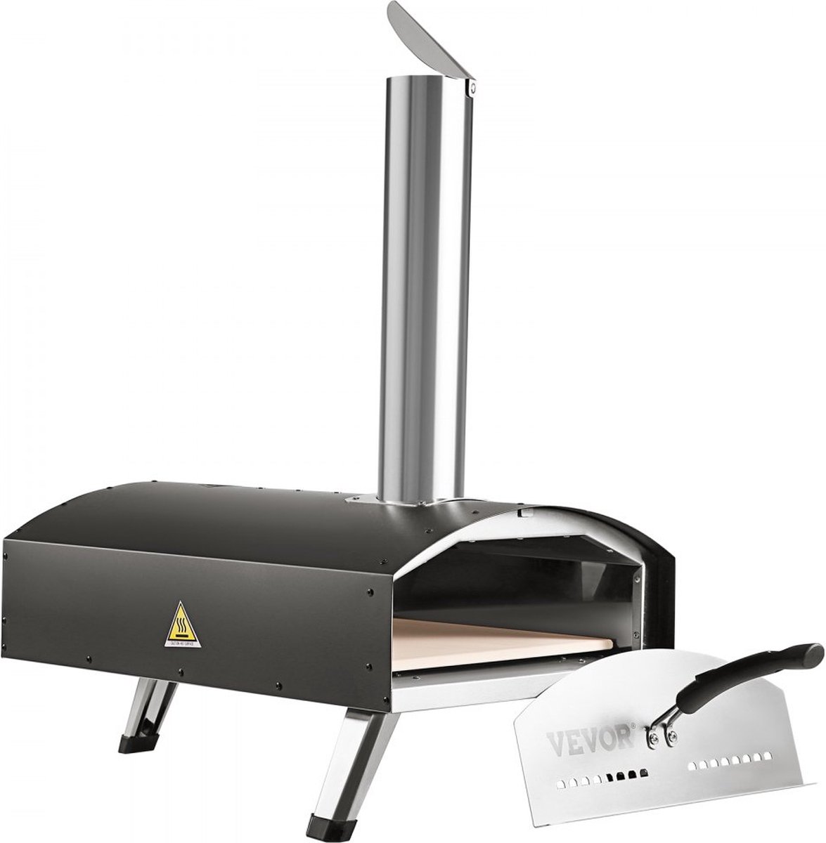 Premium RVS Outdoor Pizza Oven 304.8mm - Gas & Houtpellets