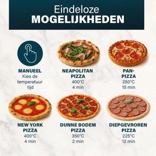 Princess 112780 Pizza Oven Pro Max elektrische pizzaoven 15L zwart