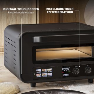 Princess 112780 Pizza Oven Pro Max elektrische pizzaoven 15L zwart
