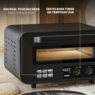 Princess 112780 Pizza Oven Pro Max elektrische pizzaoven 15L zwart
