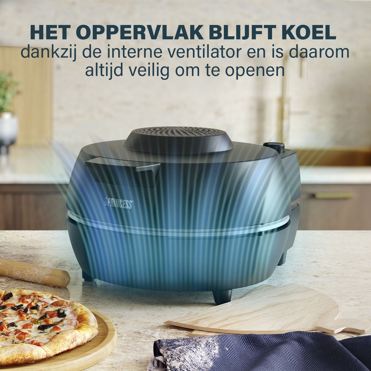 Princess 115005 Pizzamaker 30cm zwart