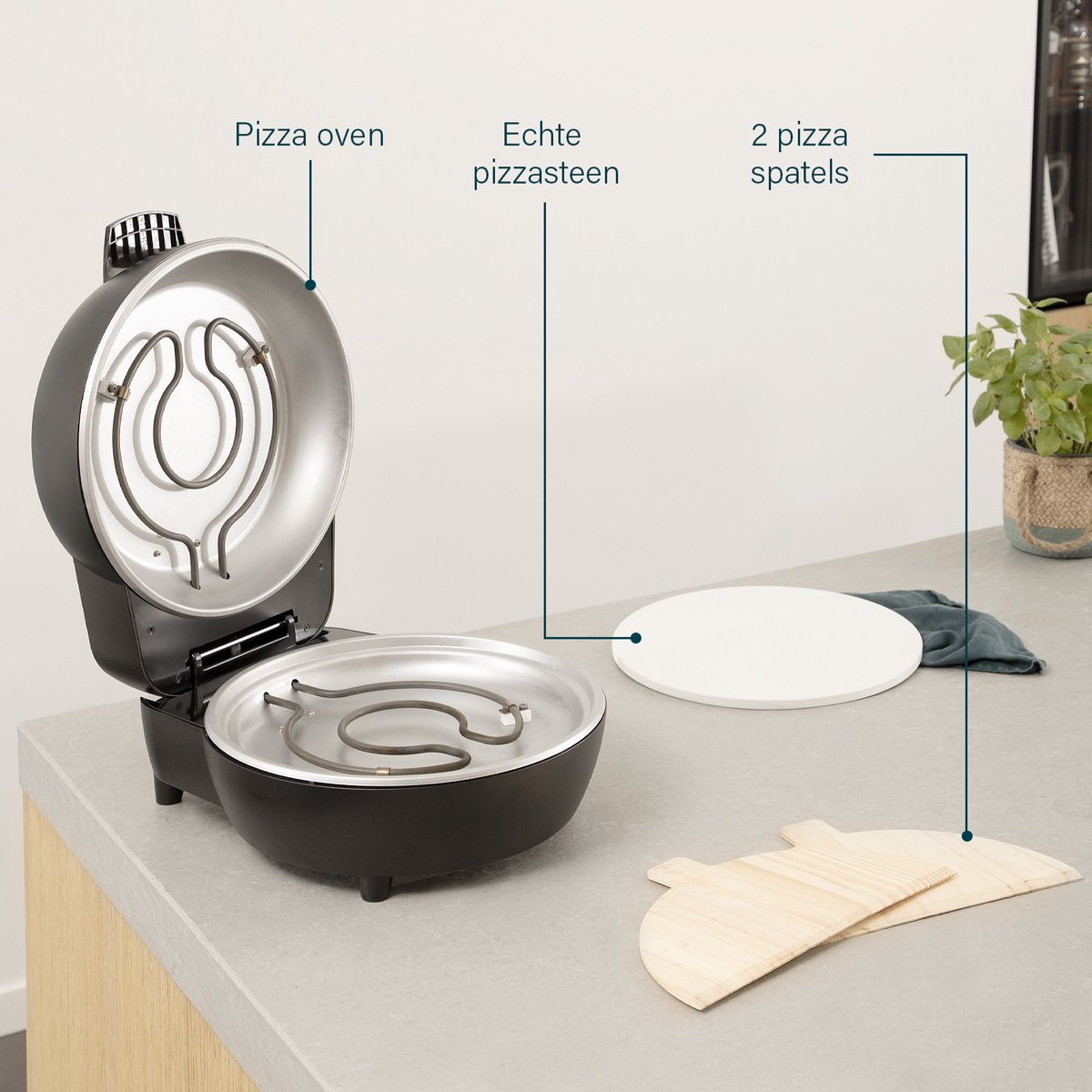 Princess 115005 Pizzamaker 30cm zwart