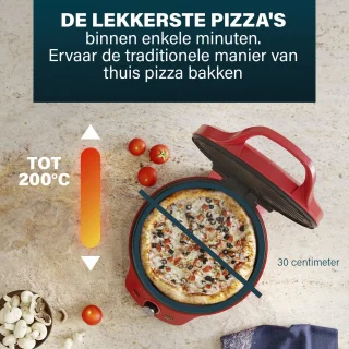Princess Pizza Maker 115007 Pizzaoven Rood Ø 30cm