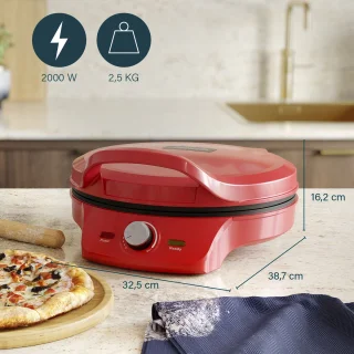 Princess Pizza Maker 115007 Pizzaoven Rood Ø 30cm