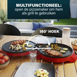 Princess Pizza Maker 115007 Pizzaoven Rood Ø 30cm