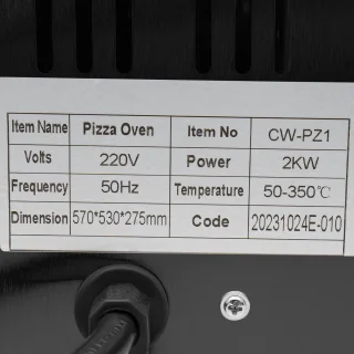 Professionele Elektrische Pizzaoven 20L