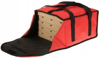 Professionele pizza transporttas XXL 60x60cm - rood, eco