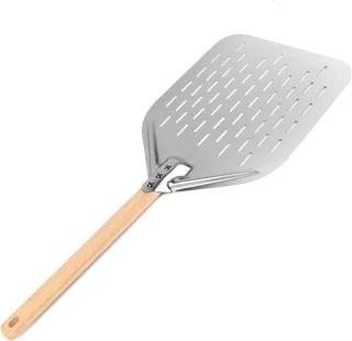 Professionele pizzaschep van aluminium, 40 x 30 cm, met afneembare handgreep