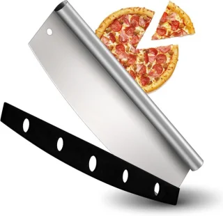 Professionele pizzasnijder van RVS met 35 cm snijblad