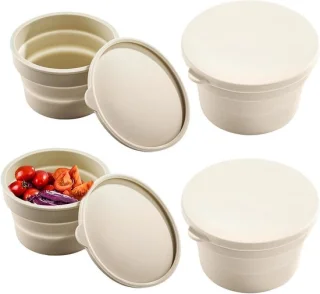 Rijsmandjes 4 stuks beige