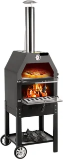 RM Store® Pizzaoven Houtgestookt Op Wielen 50x35x140 cm