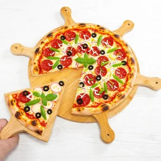 Ronde Houten Pizzaschep en Serveerplank 11 inch