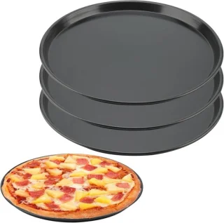 Ronde pizza bakplaten set van 4 stuks, 32 cm