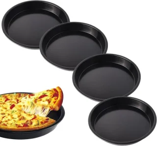 Ronde pizza- en quicheplaten set van 4 stuks, Ø 18 cm