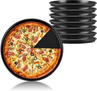 Ronde pizza- en taartplaat van RVS 28 cm