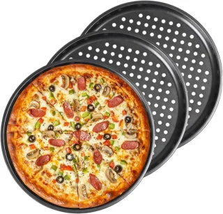 Ronde pizza- en taartschalen set van 3 stuks, 32 cm