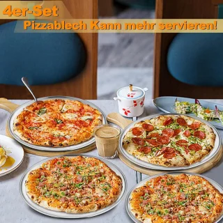 Ronde Pizzaborden 4-delig 30 cm RVS