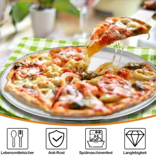 Ronde Pizzaborden 4-delig 30 cm RVS