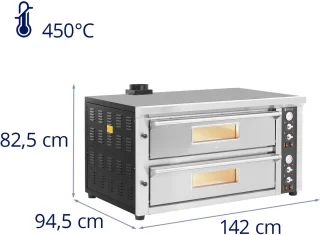 Royal Catering - Elektrische pizzaoven - 2-kamers