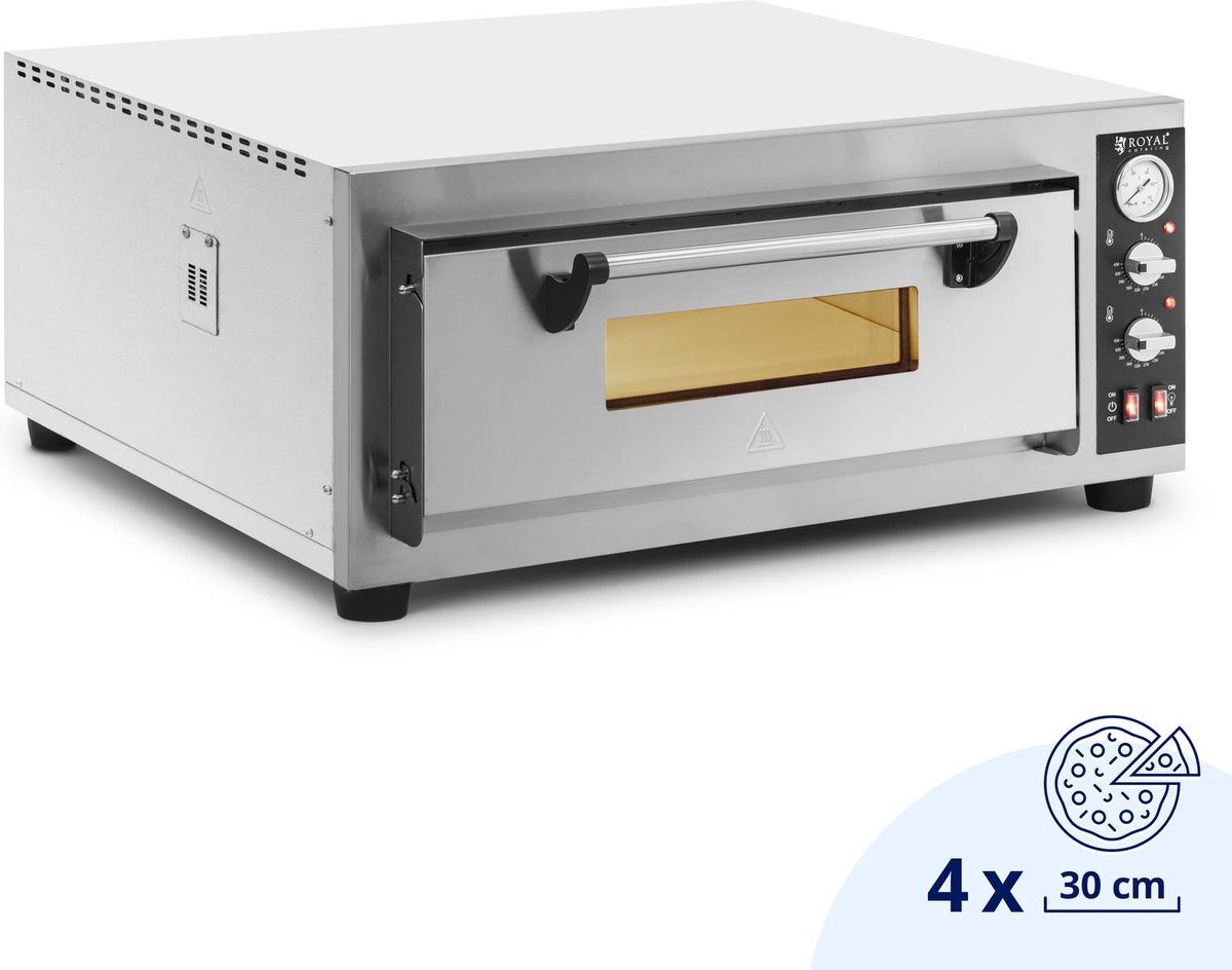 Royal Catering Elektrische Pizzaoven 4x30 cm 1-Kamer 4200W