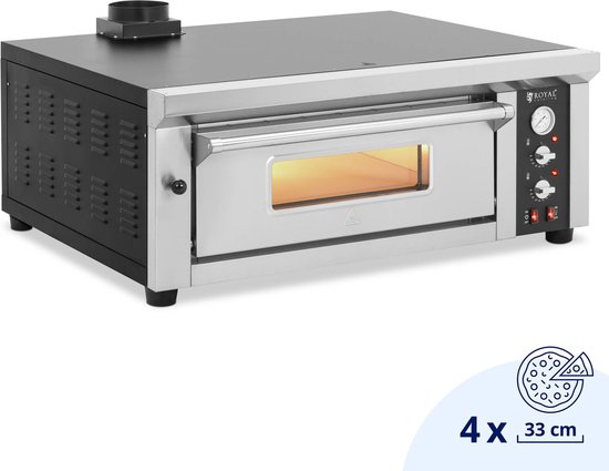 Royal Catering Elektrische Pizzaoven 4x33 cm 1-kamer 4200W