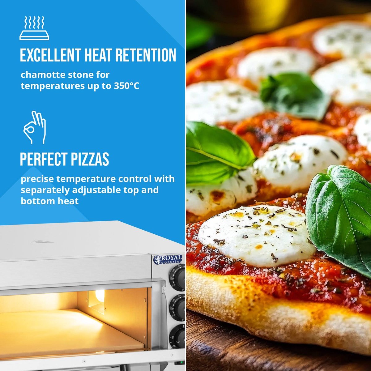 Royal Catering Pizzaoven 1 kamer 2000W