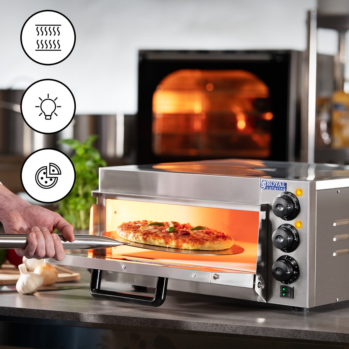 Royal Catering Pizzaoven 1 kamer 2000W