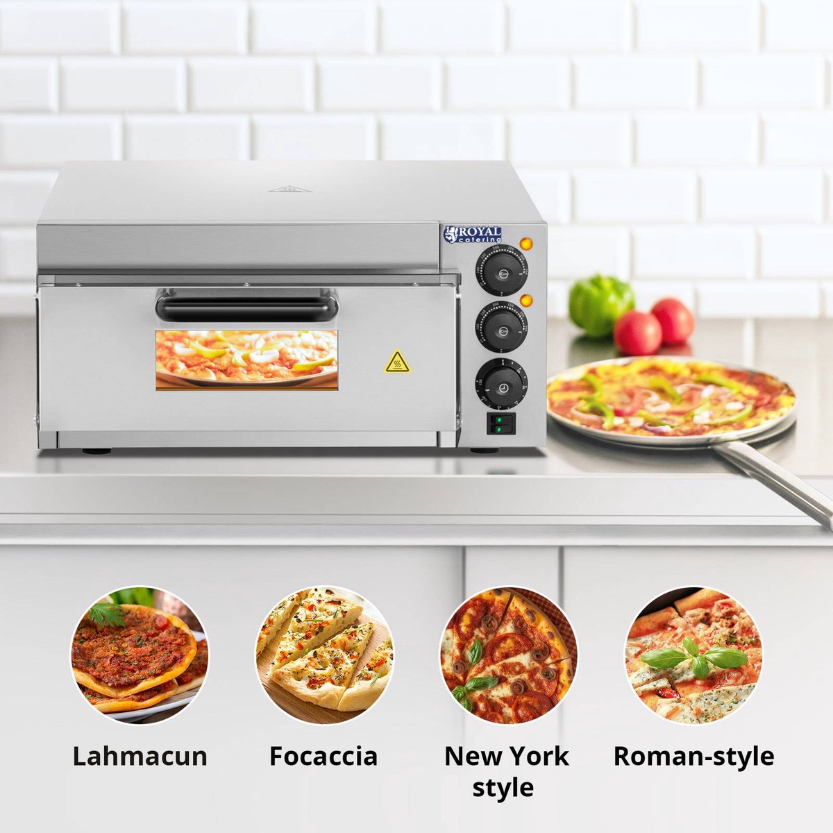 Royal Catering Pizzaoven 1 kamer 2000W