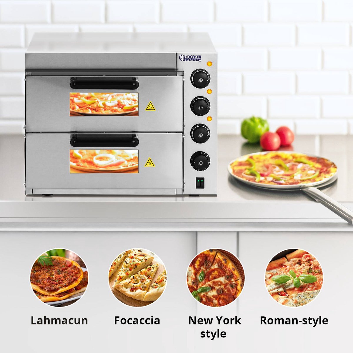 Royal Catering Pizzaoven roestvrij staal