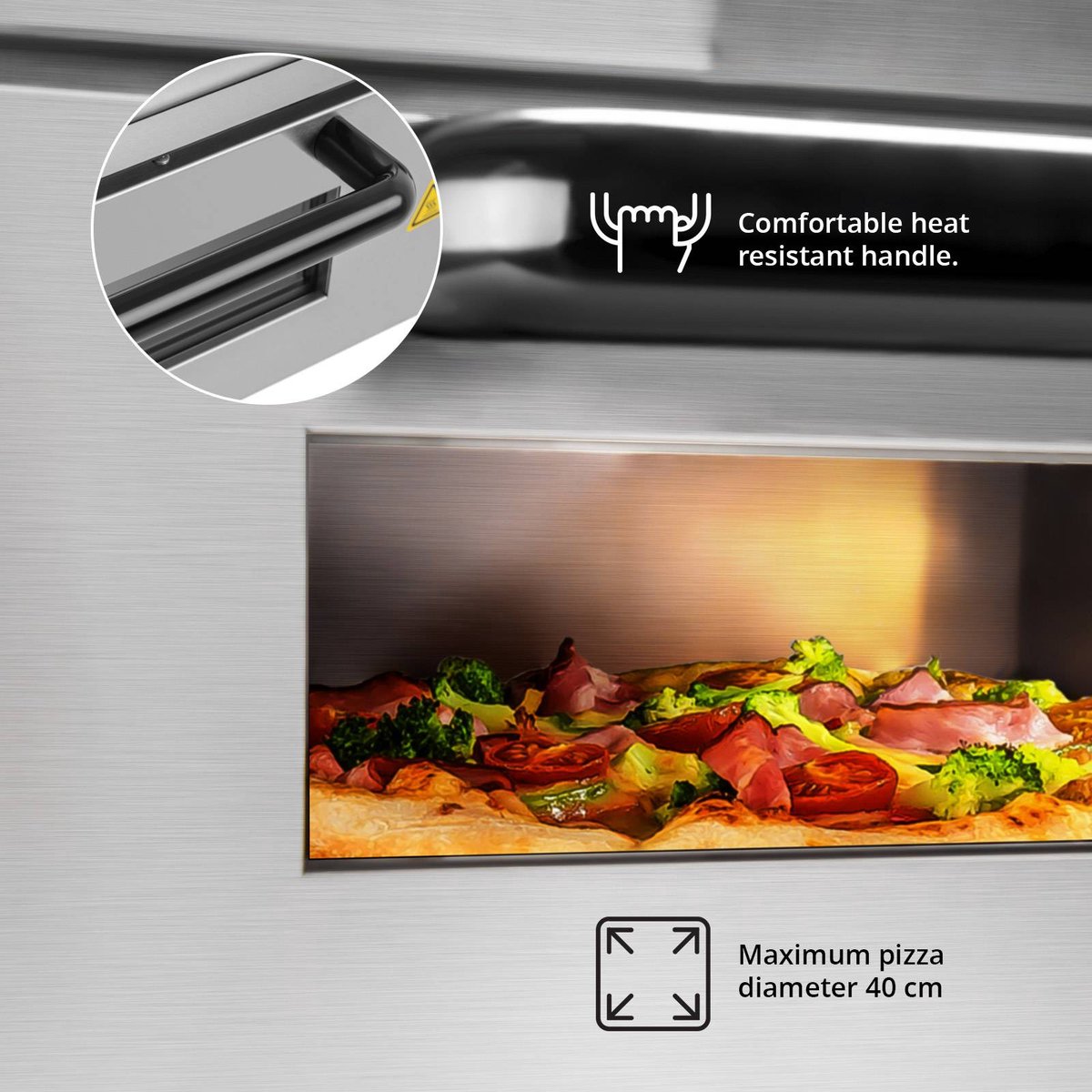 Royal Catering Pizzaoven roestvrij staal