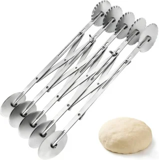 RVS deegsnijder met 5 wielen