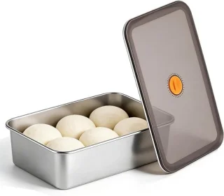 Rvs pizza fermentatiebox met deksel