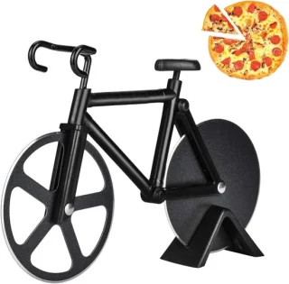 RVS pizzasnijder met houder