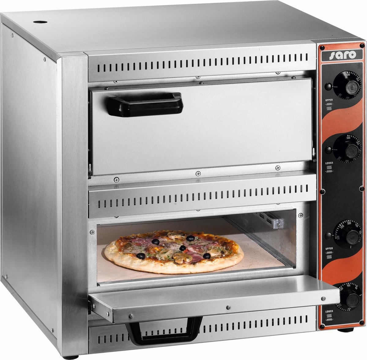 Saro Palermo 2 RVS Pizza Oven voor 2 pizza's ø33 cm