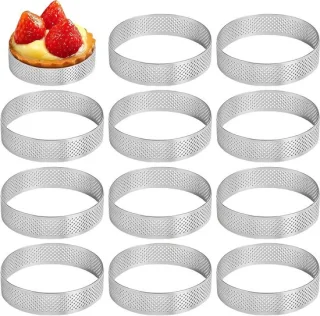 Set 12 RVS Tartletvormen Ø 6 cm