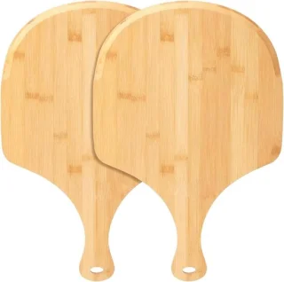 Set 2 bamboe pizzaschillen 30,5 cm + snijplank 15x20 inch