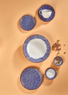 Wat vinden we goed aan de Set Pizzaborden Porselein 32 cm Blauw/Wit