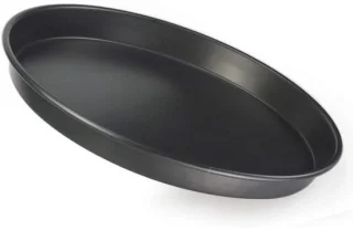 Set pizzaborden van zwart antiaanbakmateriaal