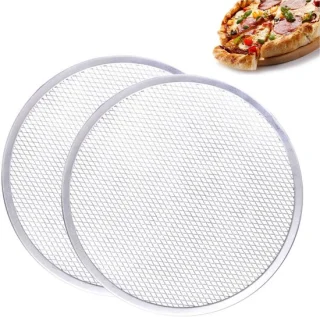 Set van 2 aluminium pizza screens, 12 inch