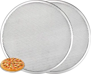 Set van 2 Aluminium Pizzatrays 30 cm - Zilver