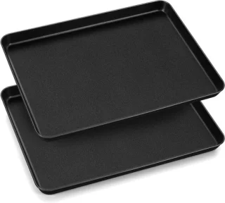 Set van 2 anti-aanbak bakplaten 40,5 x 30,5 x 2,5 cm
